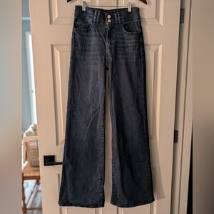 *Gently Worn* FRAME - sz 29 Wide Leg Denim - Dark Blue